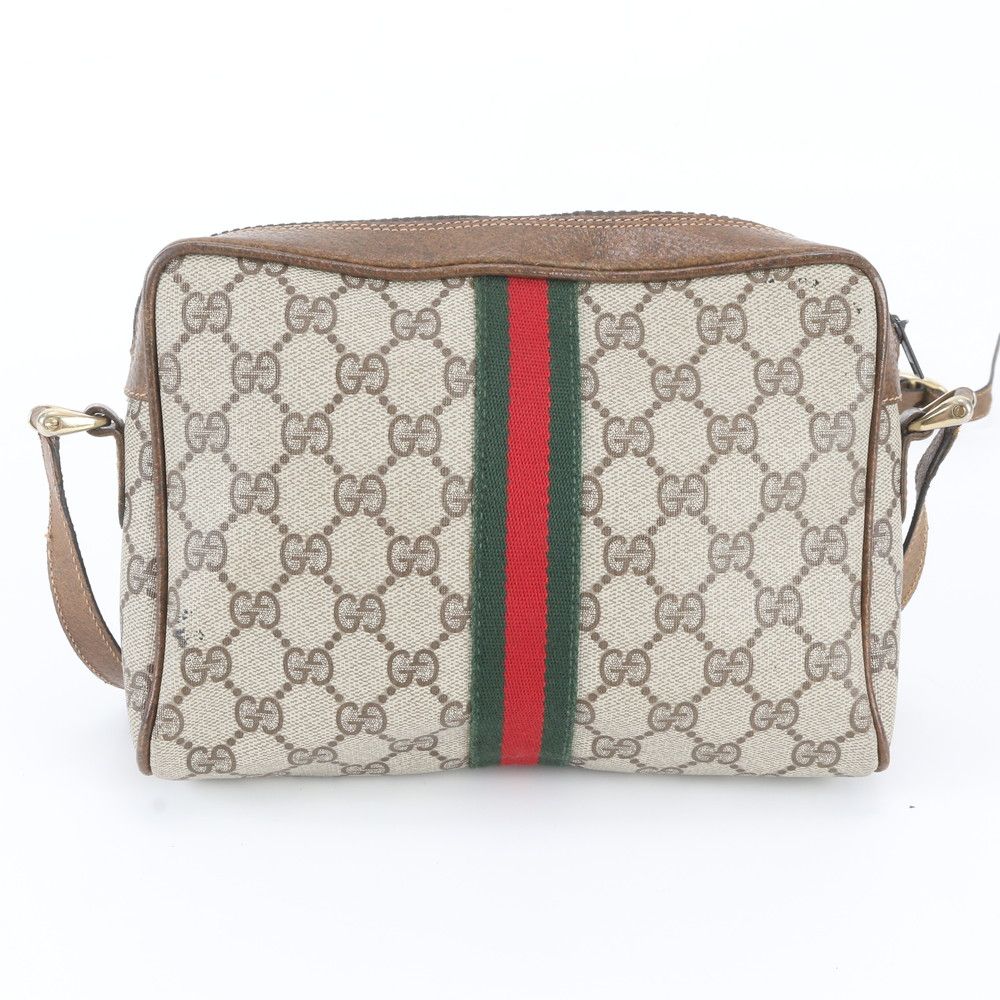 Gucci GG Supreme Sherry Line Leather Shoulder Bag Crossbody Messenger — view 3