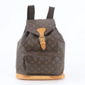Louis Vuitton Monogram Montsouris GM Leather Backpack Shoulder Bag