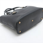 Gucci Interlocking Charm Leather Tote Shoulder Hand Black — view 4