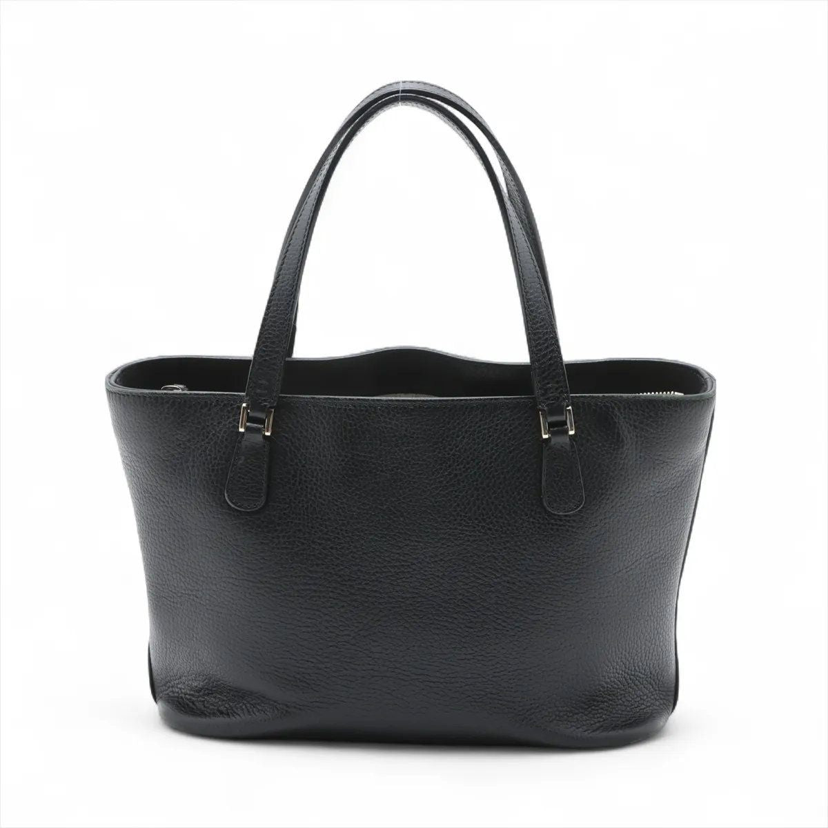 Gucci Interlocking Charm Leather Tote Shoulder Hand Black — view 2