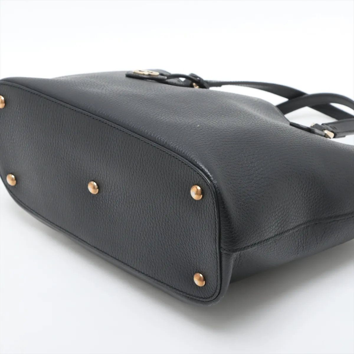 Gucci Interlocking Charm Leather Tote Shoulder Hand Black — view 3