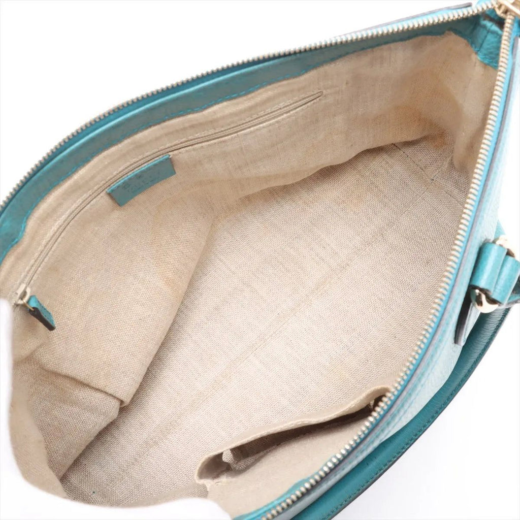 Gucci Interlocking Charm Leather 2-Way Handbag Crossbody Shoulder — view 8