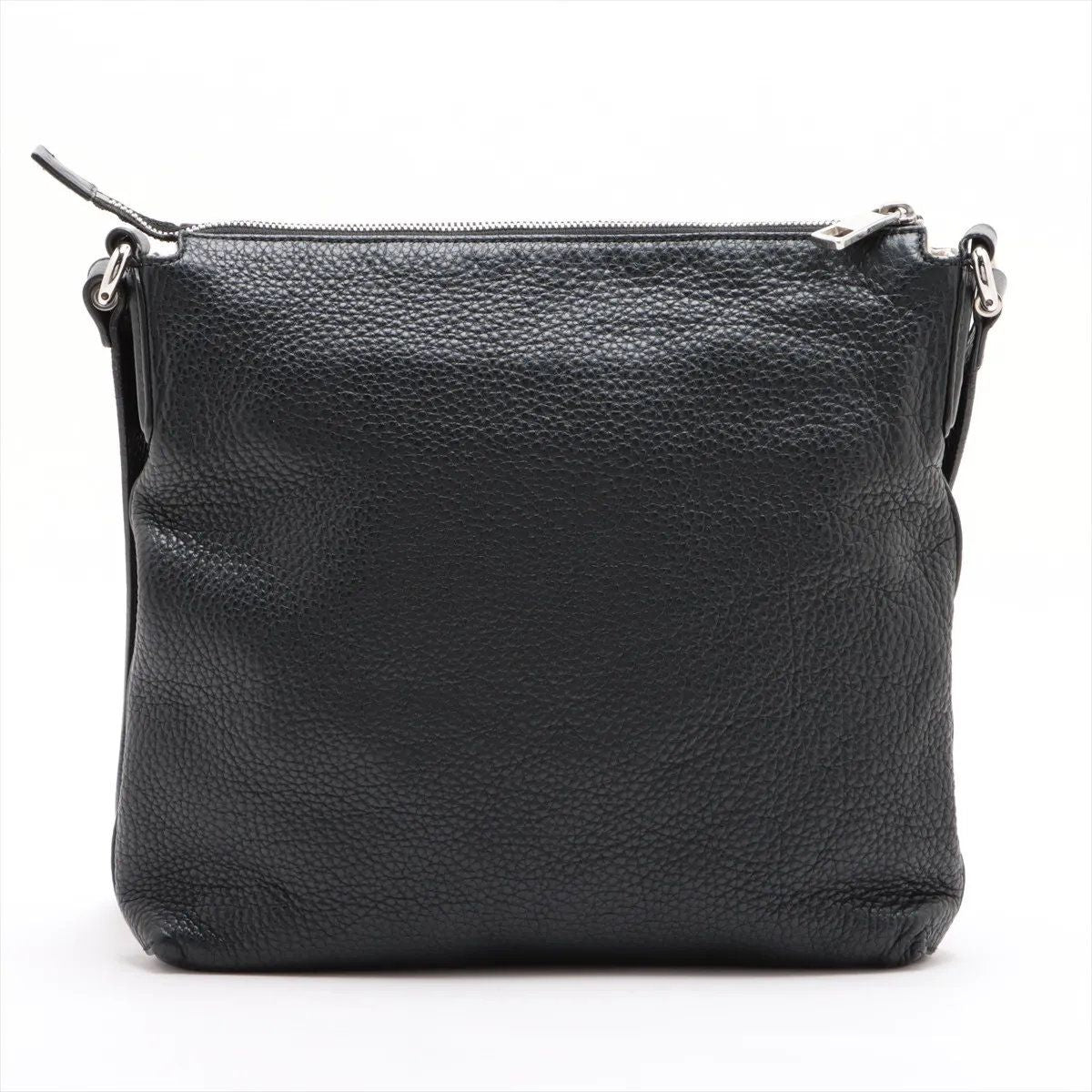Gucci Interlocking Leather Shoulder Bag Crossbody Messenger Black — view 2