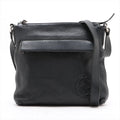 Gucci Interlocking Leather Shoulder Bag Crossbody Messenger Black