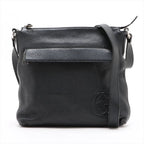 Gucci Interlocking Leather Shoulder Bag Crossbody Messenger Black