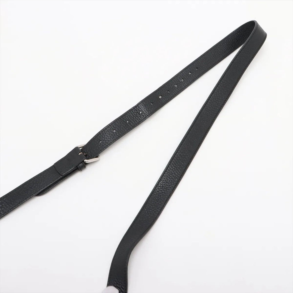 Gucci Interlocking Leather Shoulder Bag Crossbody Messenger Black — view 5