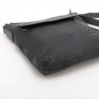 Gucci Interlocking Leather Shoulder Bag Crossbody Messenger Black — view 4