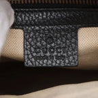 Gucci Print Leather Shoulder Bag Crossbody Messenger Black — view 8