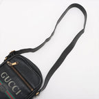 Gucci Print Leather Shoulder Bag Crossbody Messenger Black — view 5