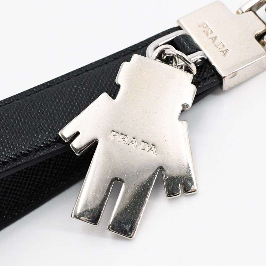 Prada Key Holder Saffiano Leather Key Chain — view 4