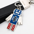 Prada Key Holder Saffiano Leather Key Chain — view 3