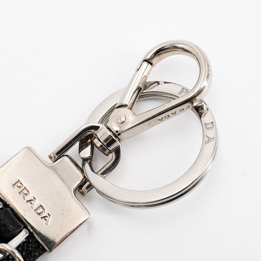 Prada Key Holder Saffiano Leather Key Chain — view 5