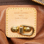 Louis Vuitton Monogram Cable Garment Boston Bag Brown Leather