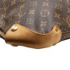 Louis Vuitton Monogram Cable Garment Boston Bag Brown Leather