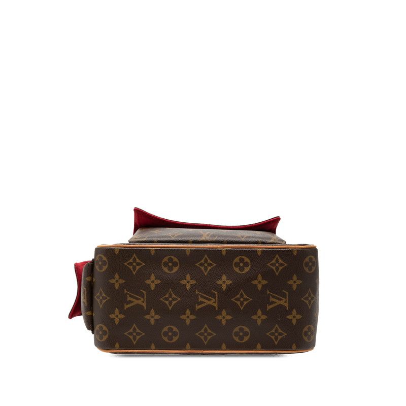 Louis Vuitton Monogram Exantrie Cite Handbag Brown Leather