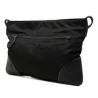 Prada Crossbody Shoulder Bag Black Nylon Leather
