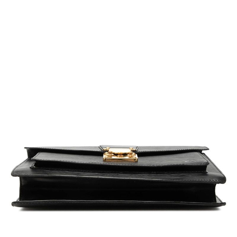 Louis Vuitton Epi Monceau 2-Way Shoulder Bag Noir Black Leather
