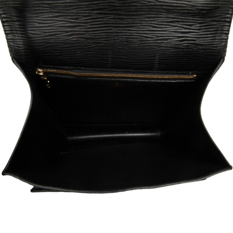 Louis Vuitton Epi Monceau 2-Way Shoulder Bag Noir Black Leather