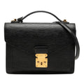 Louis Vuitton Epi Monceau 2-Way Shoulder Bag Noir Black Leather