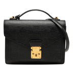 Louis Vuitton Epi Monceau 2-Way Shoulder Bag Noir Black Leather