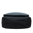 Bottega Veneta Intrecciato Business Travel Bag Navy Leather Canvas