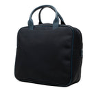 Bottega Veneta Intrecciato Business Travel Bag Navy Leather Canvas