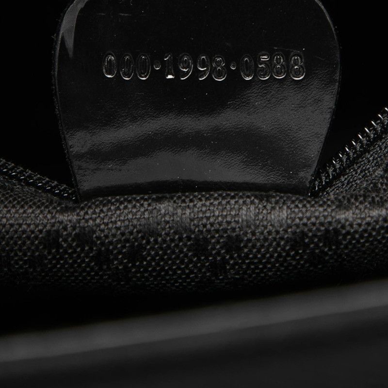 Gucci Bamboo Tote Shoulder Bag 2-Way Black Nylon Leather