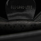 Gucci Bamboo Tote Shoulder Bag 2-Way Black Nylon Leather