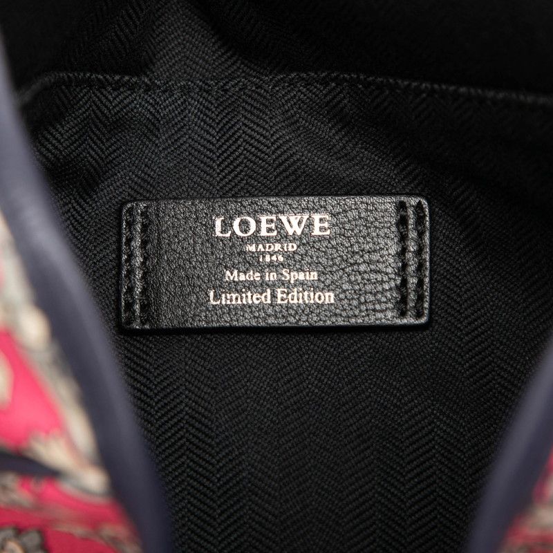 Loewe Anagram Crossbody Shoulder Bag Pink Multicolor Leather