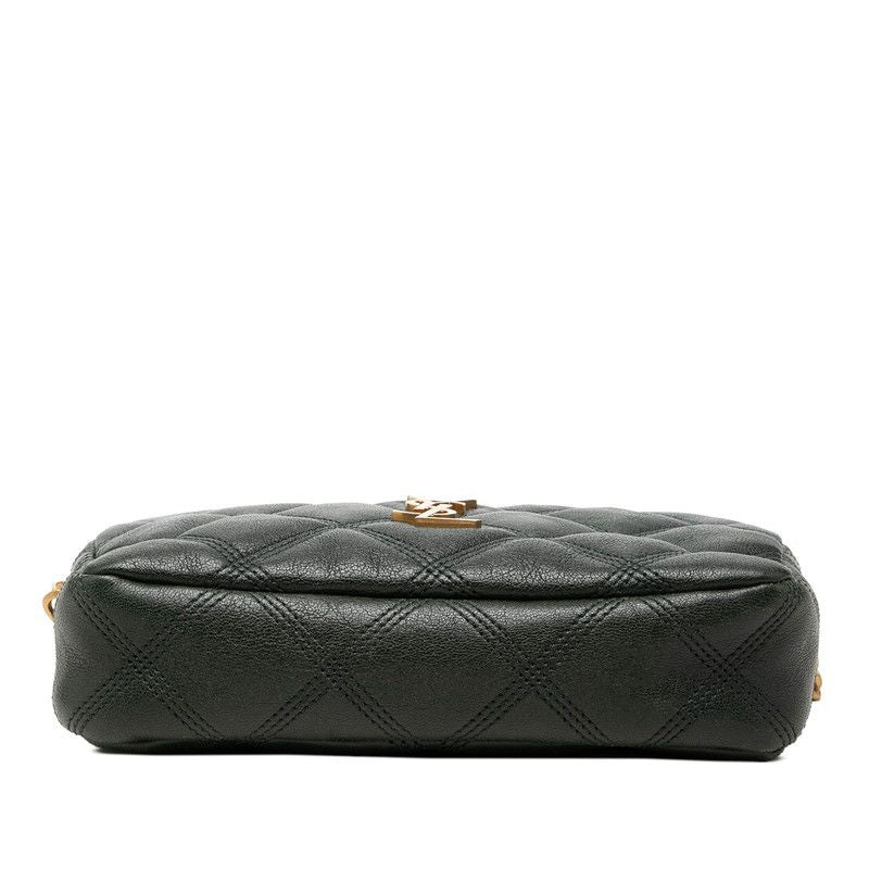 Saint Laurent YSL Logo Becky Double Zip Pouch Crossbody Chain Shoulder