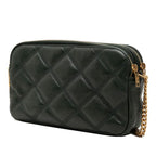 Saint Laurent YSL Logo Becky Double Zip Pouch Crossbody Chain Shoulder