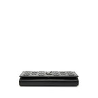 Saint Laurent Star YSL Logo Chain Shoulder Bag Wallet Black Leather