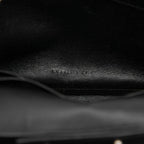 Saint Laurent Star YSL Logo Chain Shoulder Bag Wallet Black Leather