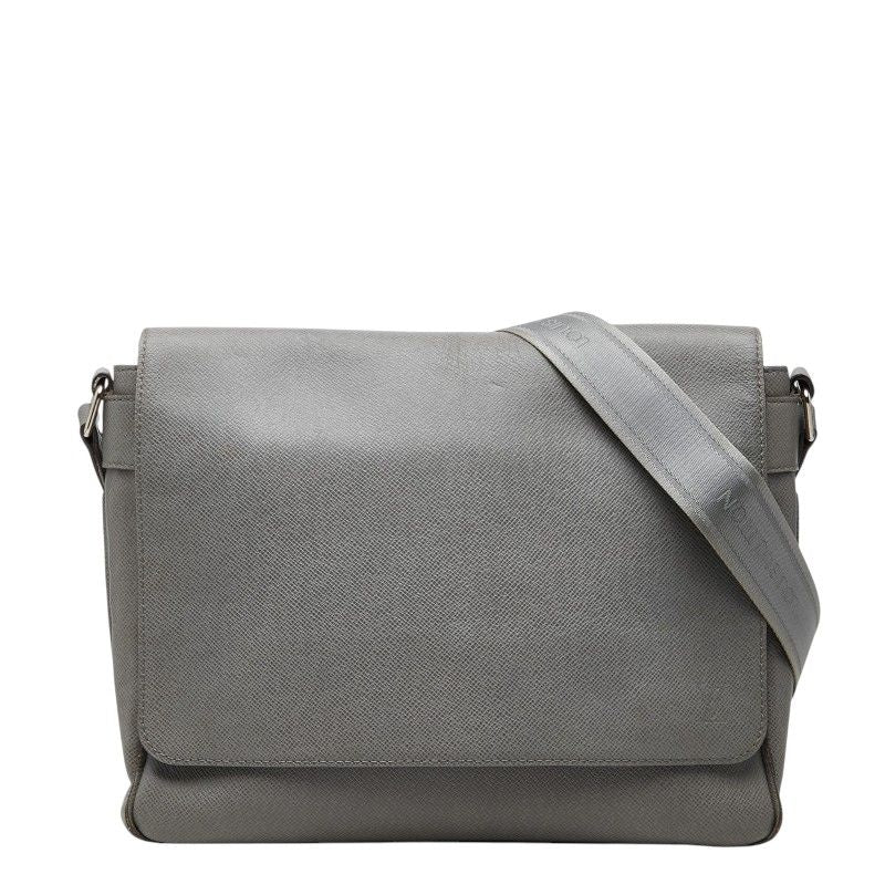Louis Vuitton Taiga Roman MM Shoulder Bag Glacier Gray Leather