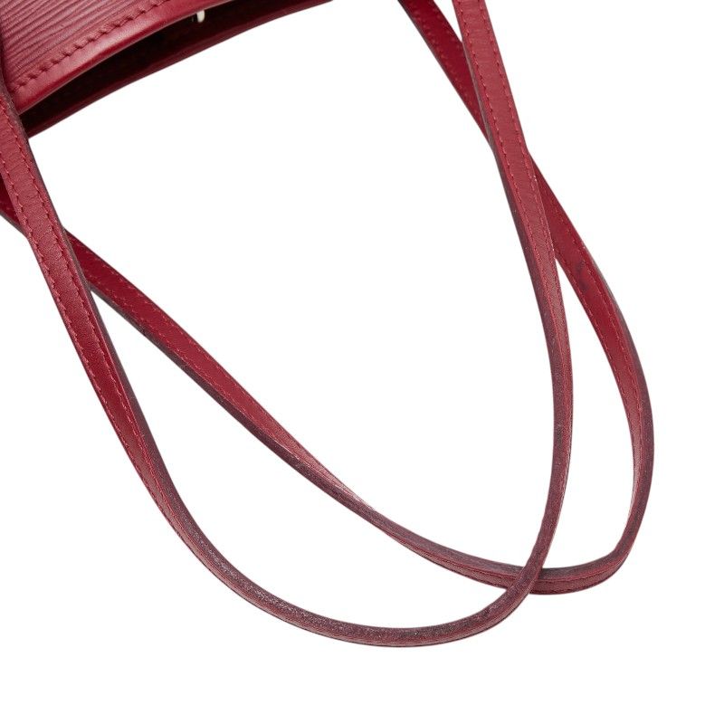 Louis Vuitton Epi Neverfull MM Tote Shoulder Bag Fuchsia Wine Red Leather