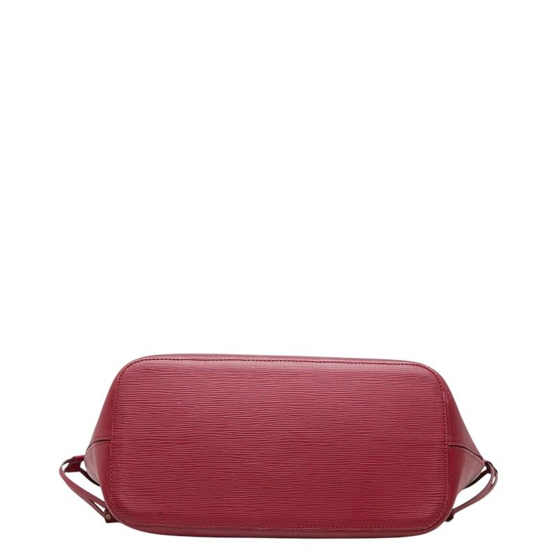 Louis Vuitton Epi Neverfull MM Tote Shoulder Bag Fuchsia Wine Red Leather