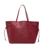Louis Vuitton Epi Neverfull MM Tote Shoulder Bag Fuchsia Wine Red Leather