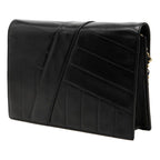 Chanel CC Logo Chain Flap Shoulder Bag Black Lambskin