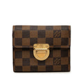 Louis Vuitton Damier Portefeuille Koala Trifold Wallet Brown Leather