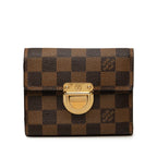 Louis Vuitton Damier Portefeuille Koala Trifold Wallet Brown Leather