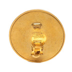 Chanel CC Logo Round Earrings Gold Plated