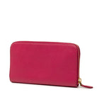 Prada Saffiano Zip Around Wallet Pink Leather