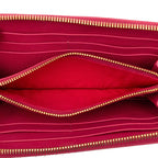 Prada Saffiano Zip Around Wallet Pink Leather