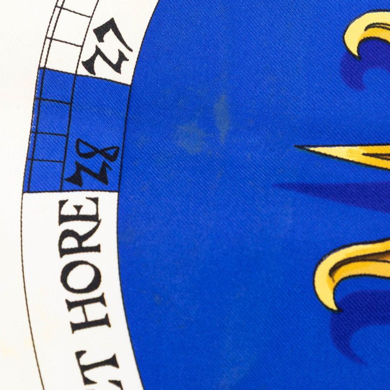 Hermes Carre 90 Dies Et Hore Astrology Scarf Blue Multicolor Silk