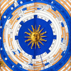 Hermes Carre 90 Dies Et Hore Astrology Scarf Blue Multicolor Silk