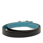 Hermes Constance 80 Black Blue Leather Belt