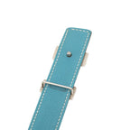 Hermes Constance 80 Black Blue Leather Belt