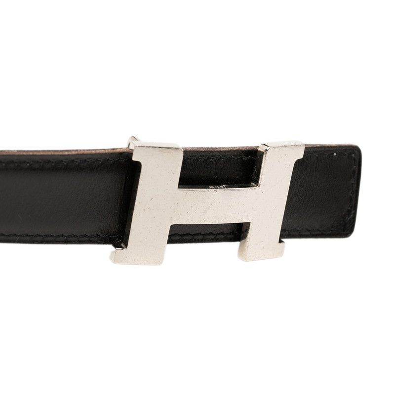 Hermes Constance 80 Black Blue Leather Belt