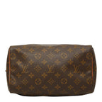 Louis Vuitton Monogram Speedy 25 Handbag Brown Leather