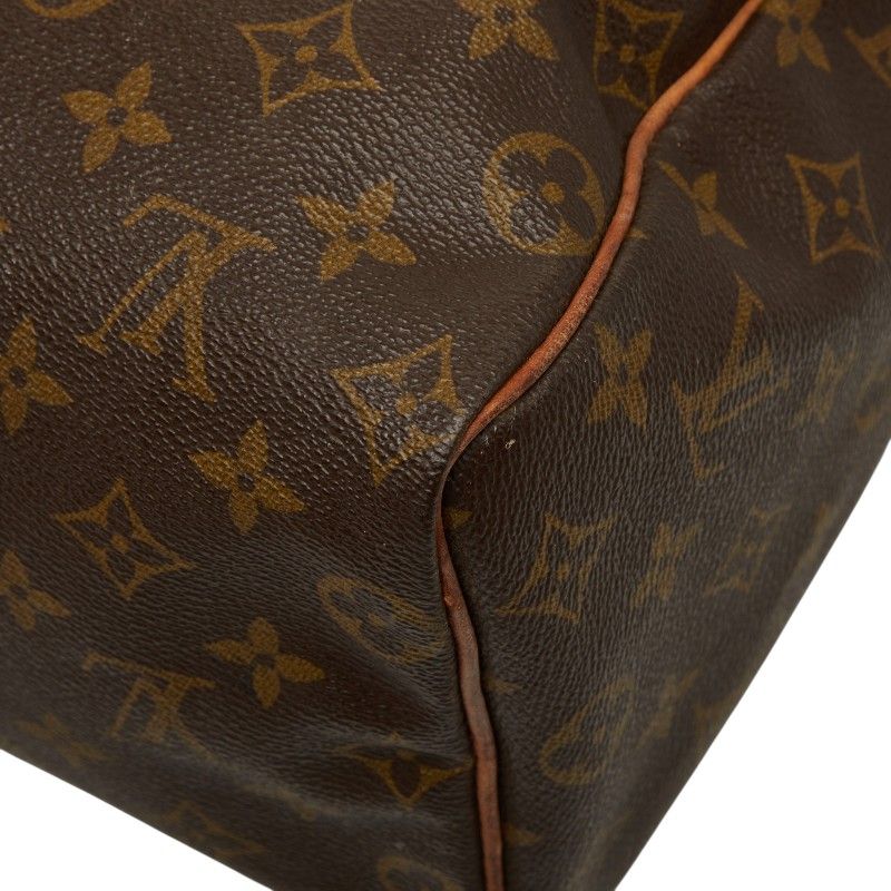 Louis Vuitton Monogram Speedy 25 Handbag Brown Leather